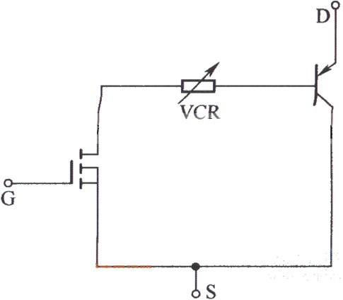 IGBT的VCR(压控电阻)等效电路模型电路