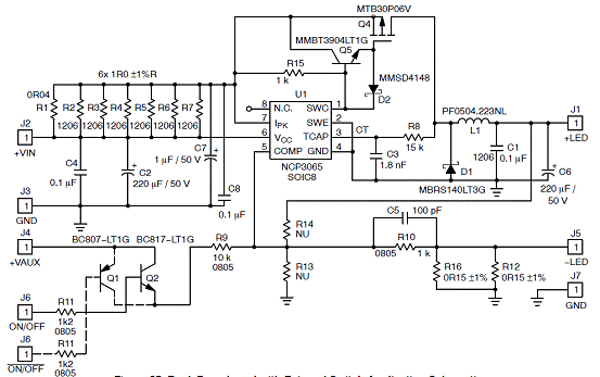 NCP3065升压演示板应用电路