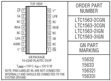 LTC1563-2-有源RC、4阶低通滤波器系列