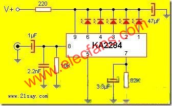 KA2284 LED电平指示电路图