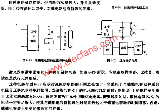 激光器电源的过压保护电路