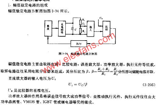 幅值稳定电路的组成及电路图