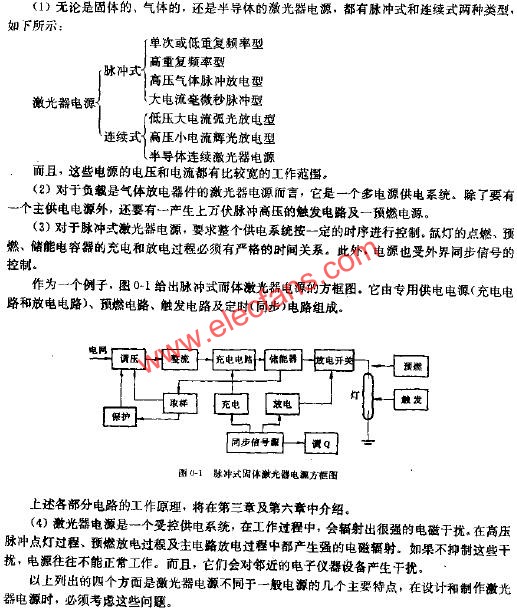 激光器电源的特点及电路图