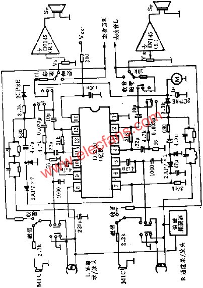 D3220双通道带ALC前置放大电路的应用  www.elecfans.com