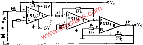 FX124组成的多种波形发生器电路图  www.elecfans.com