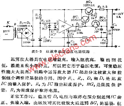 运放串联型稳压电源电路  www.elecfans.com