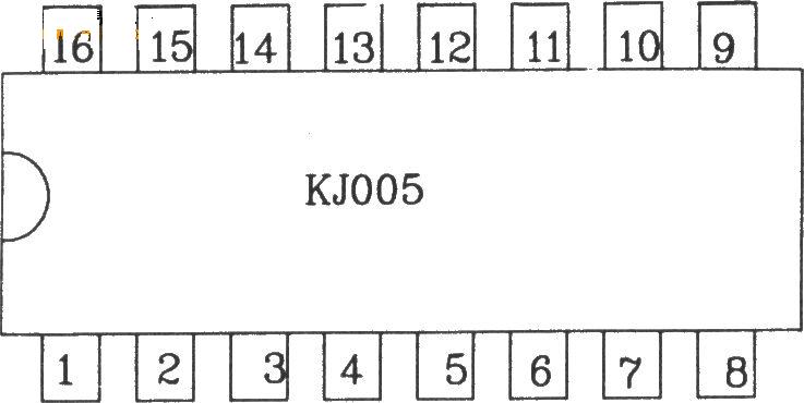 KJ005采用双列直插l6脚封装