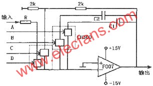 F007组成的可控积分器  www.elecfans.com