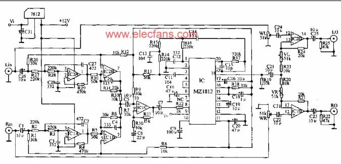 可以产生超重低音的电路图 www.elecfans.com