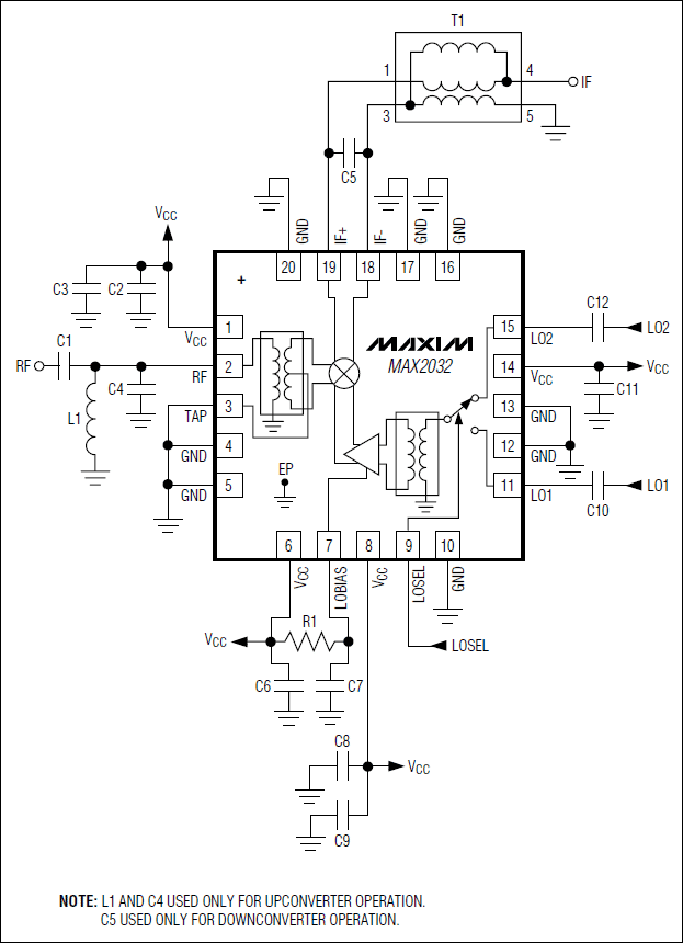 MAX2032：典型应用电路