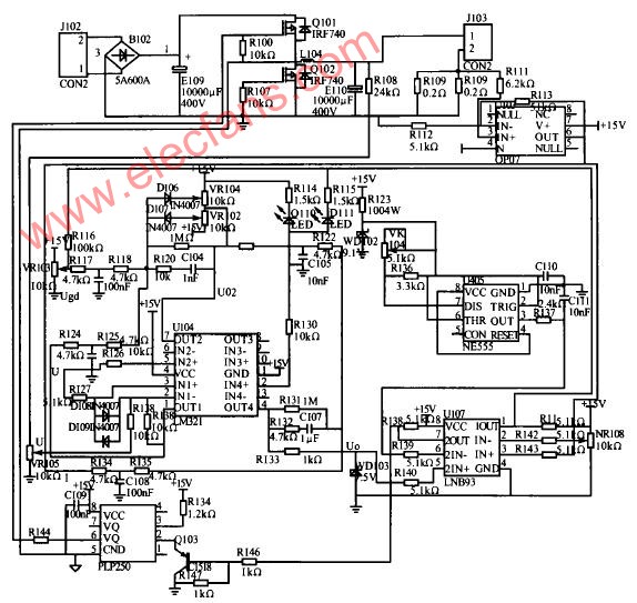 双闭环控制的充电器电路原理图 文章来源:http:www.elecfans.com