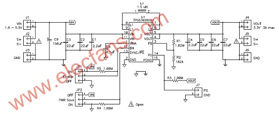 TPS63020EVM-487评估板电路