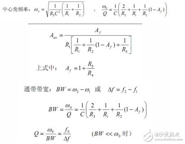 带通带阻滤波器频率计算方法如何算