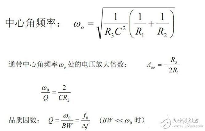 带通带阻滤波器频率计算方法如何算