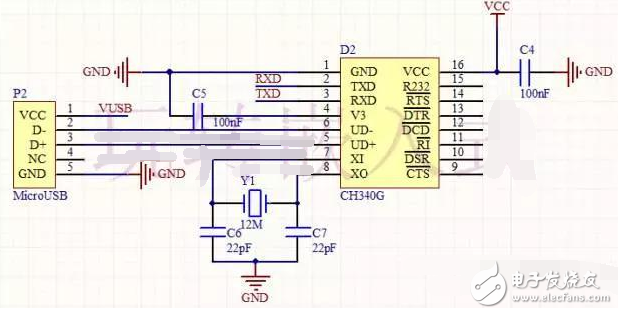 ch340g单片机下载程序电路原理