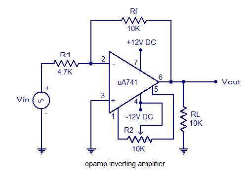 运算放大器的反相放大器电路图介绍