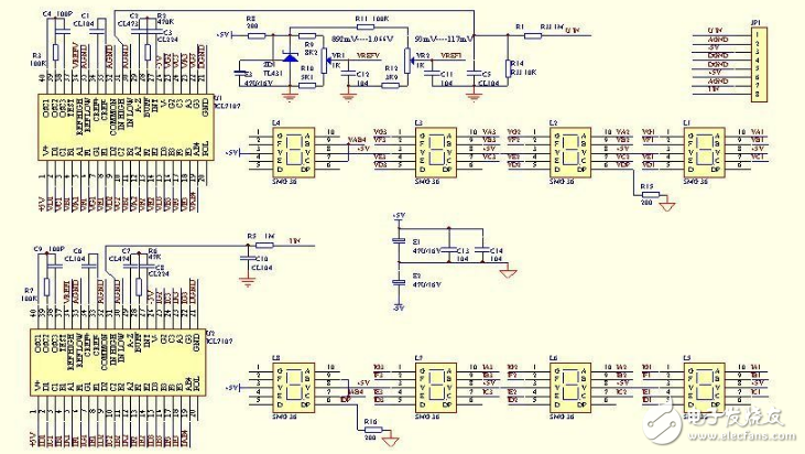 icl7107电压表电路图（五款icl7107电压表电路设计图详解）