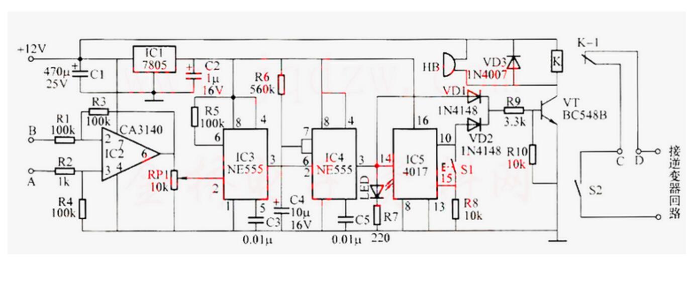 cd4017逆变器电路图