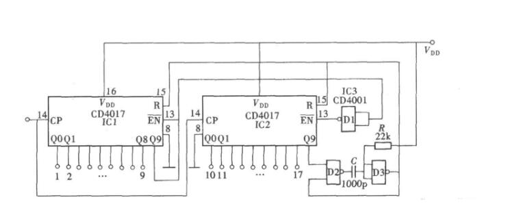 cd4017计数器电路图