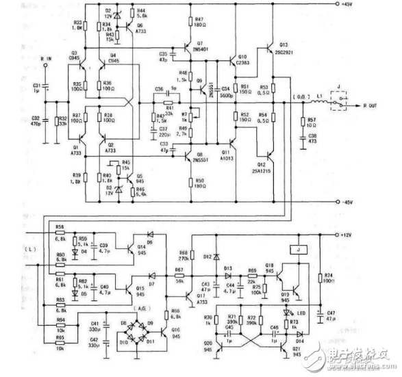 全对称ocl功放电路图（四款全对称ocl功放电路设计原理图详解）