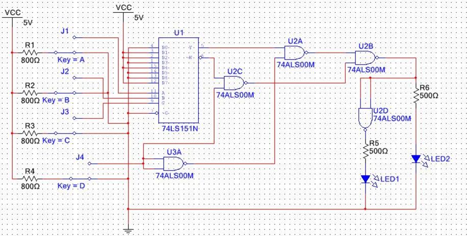 8选1多路选择器电路图