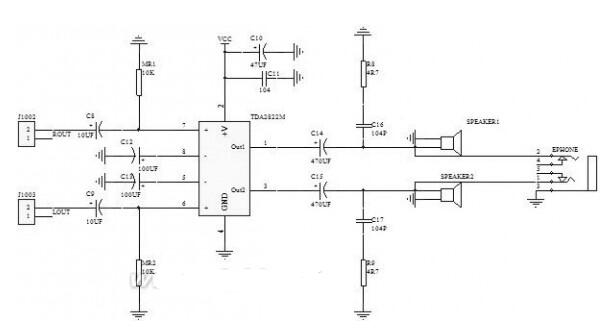 tda2822m制作BTL立体声小功放