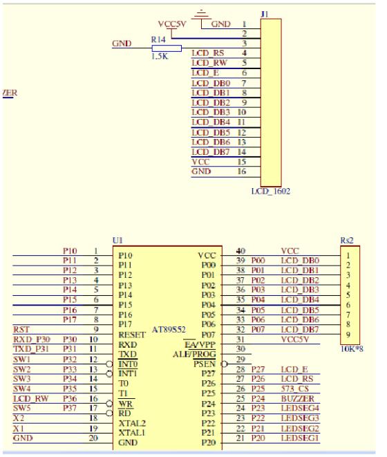 lcd1602显示电路图大全（两款lcd1602液晶显示电路原理图）