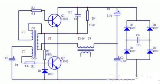 行输出变压器制作霓虹灯电路