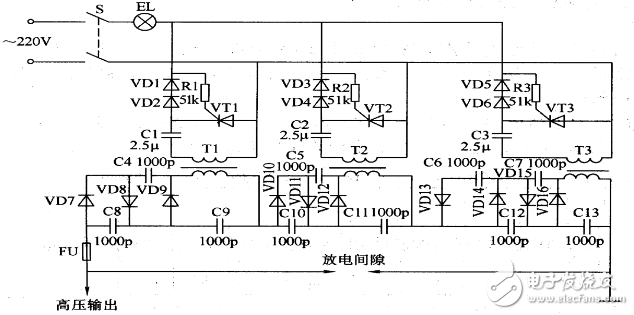 100kv高压发生器电路图（四款高压发生器电路图详解）