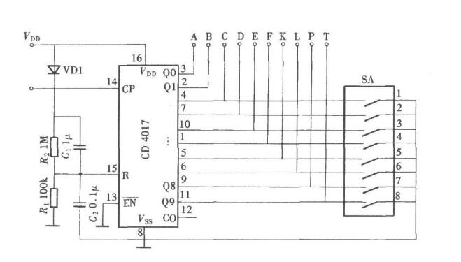 cd4017计数器电路图