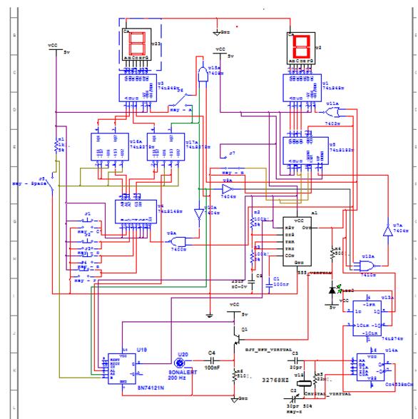 74LS148的4路抢答器