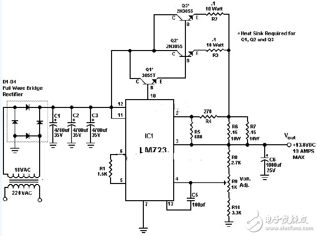 lm723可调电源电路图大全（八款lm723可调电源电路设计原理图详解）