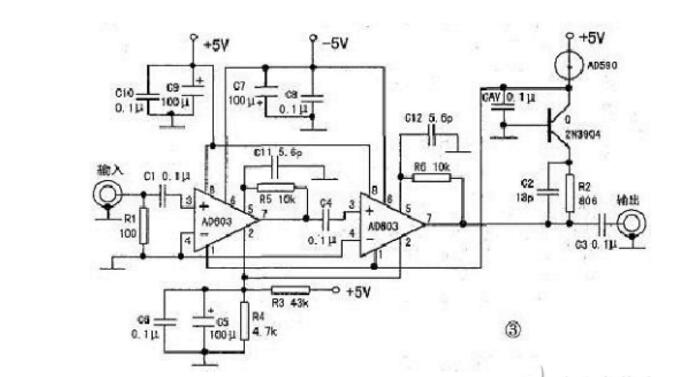 ad603应用电路图大全（ad603检测电路/放大电路/AGC电路）