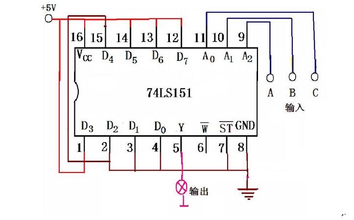 8选1多路选择器电路图