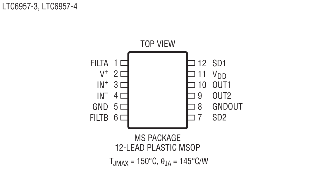 LTC6957-1性能概要 LTC6957-1具体参数