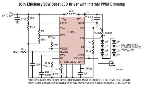 LT3954主要特点,LT3954典型应用,