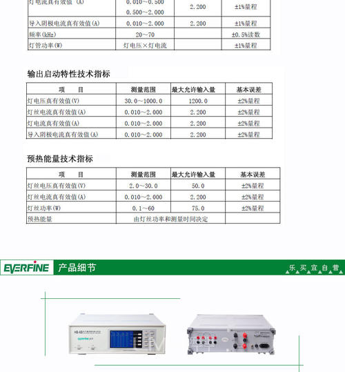 电子镇流器性能分析系统输入特性 电子镇流器性能分析系统谐波分析